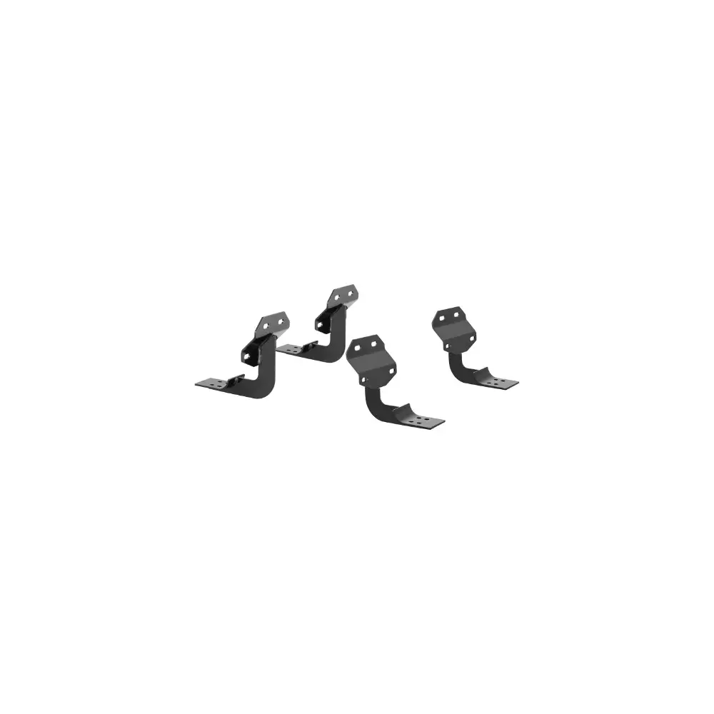 Stainless Steel 6" Oval Side Bar Mounting Brackets - Black Powder Coat - 4509 - 4509